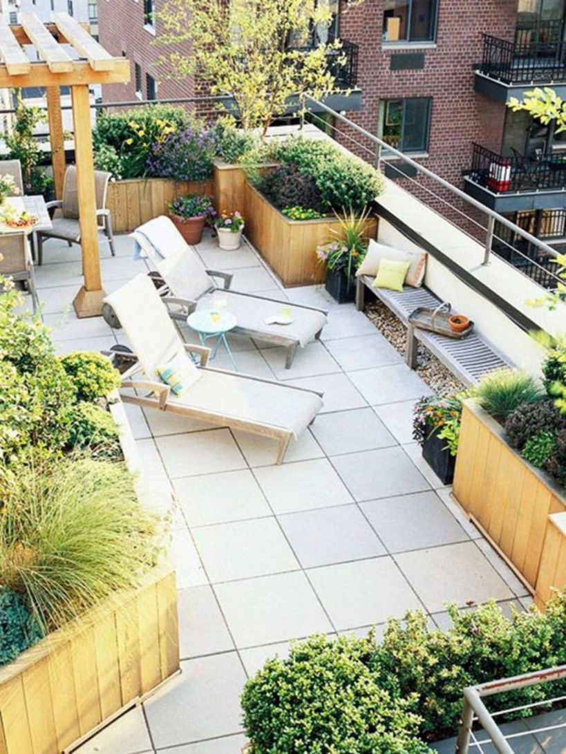 Cool  simple terrace garden ideas
